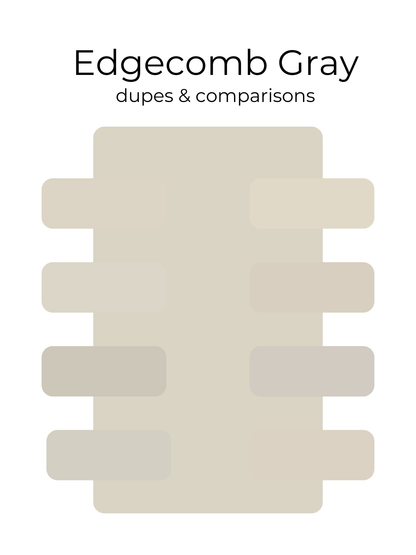 Edgecomb Gray compared to similar paint colors
