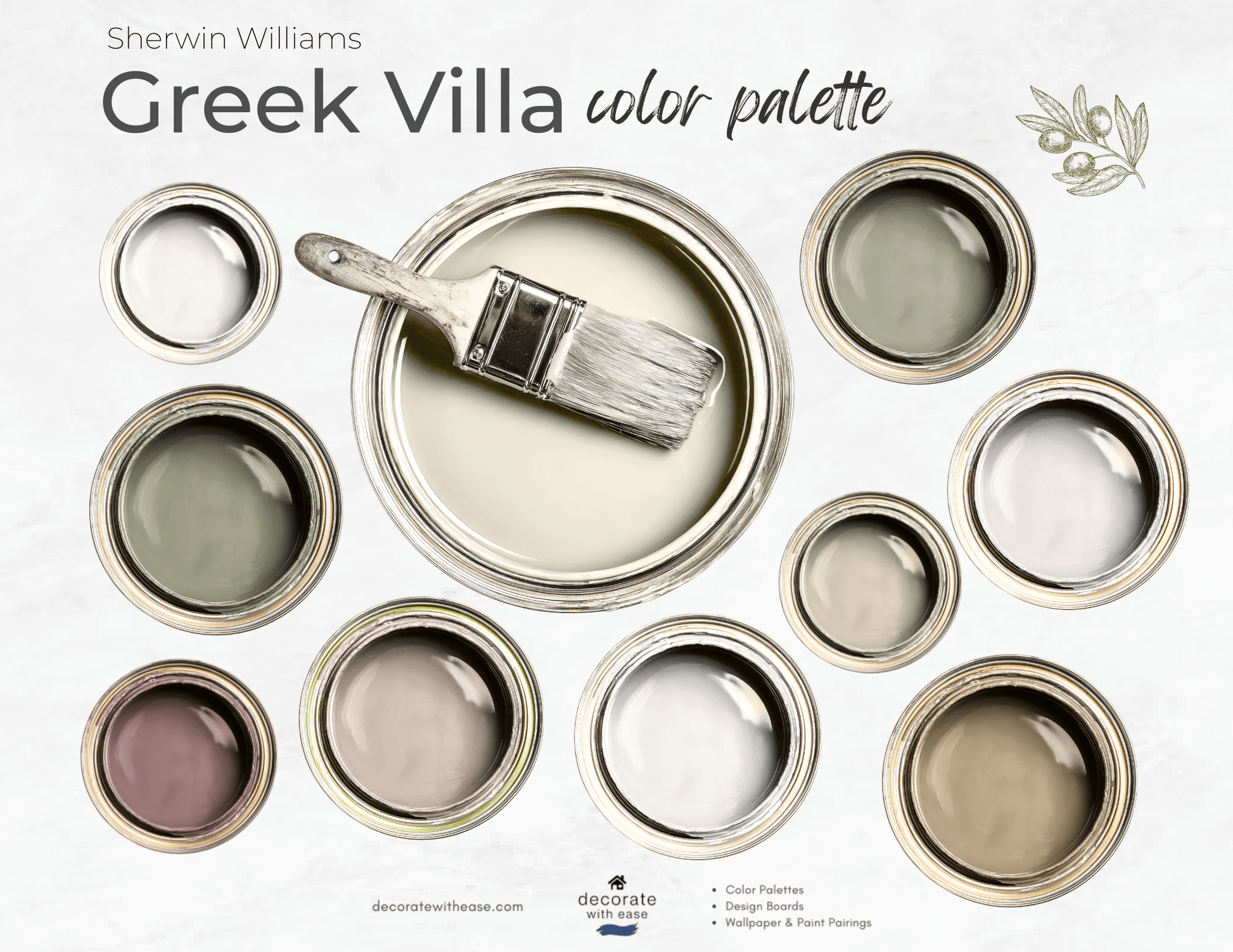 Sherwin Williams Greek Villa Paint Color Chart 