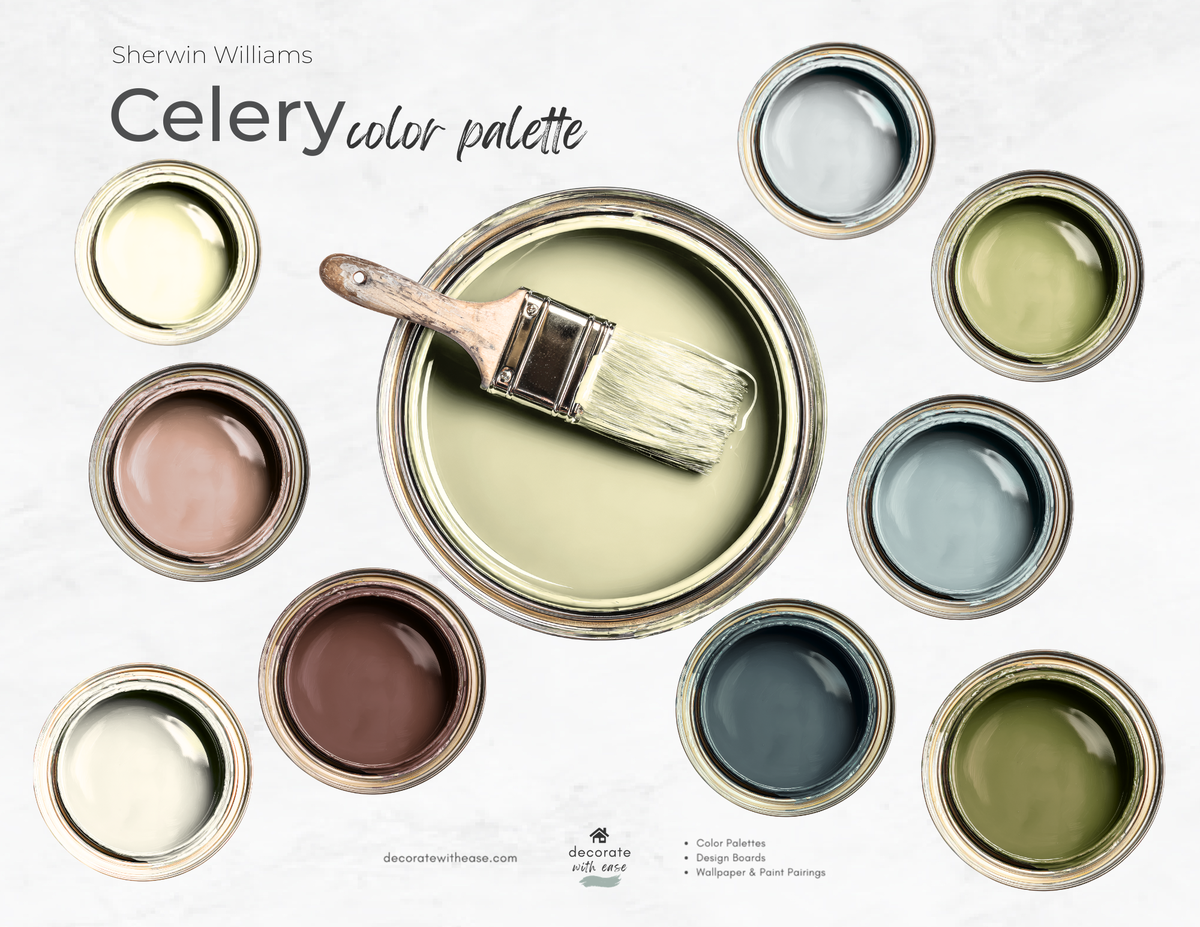 Sherwin Williams Celery coordinating paint colors