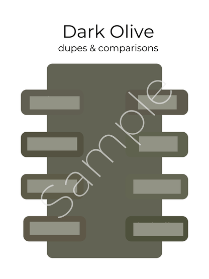 dupes & comparisons on a white background